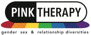 Pink therapy logo. gender sex & relationship diversities